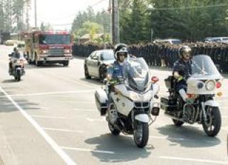 East Pierce fire chief comes home