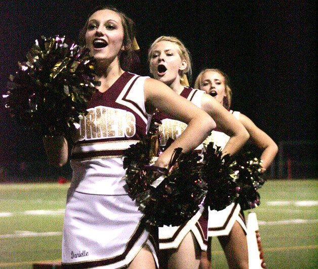 The White River cheerleaders performed at the Friday