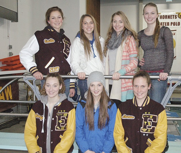 Enumclaw High swimmers and divers headed to the King County Aquatic Center in Federal Way for the Class 3A state meet. In back