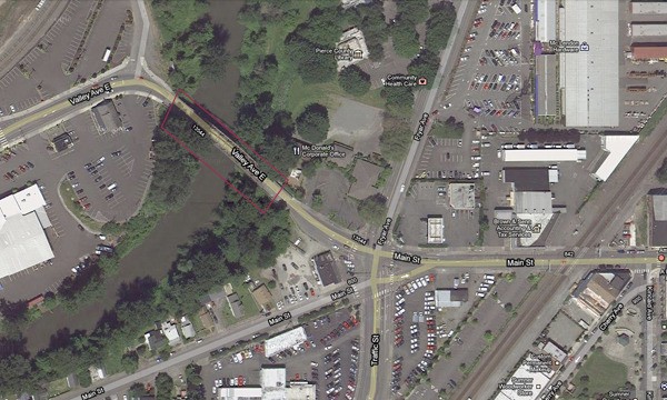 The Bridge Street bridge connecting Valley Avenue East to Main Street (enclosed in red box above) will be closed for inspection Monday.