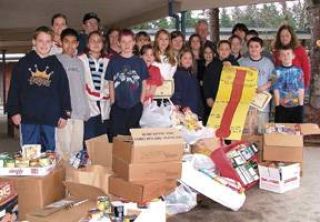 Students at Bonney Lake Elementary School collected 2