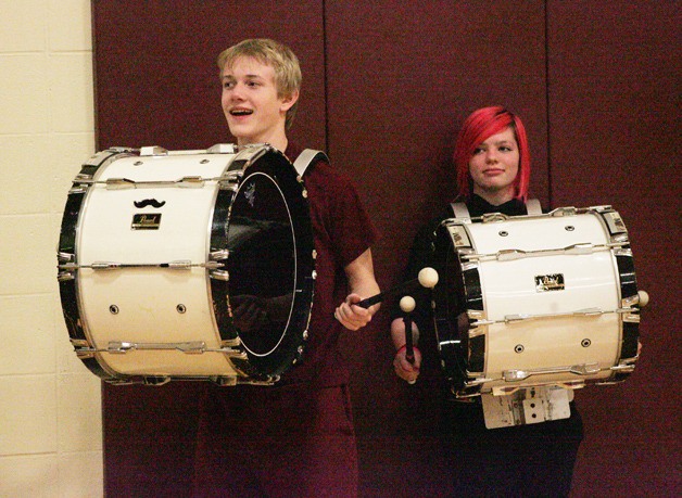 EHS band playing at the Hornets-Decataur game Jan. 11.