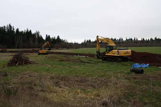 The Washington State Department of Transportation is doing wetlands mitigation for their state Route 410 work on a piece of property at the Kelley Farm.