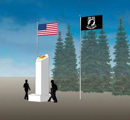 The conceptual design of a the planned Bonney Lake Veterans Memorial.