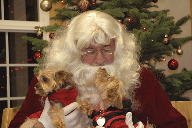 Santa Claus made some four-legged friends last week