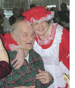 Cliff Filsmeyer enjoyed a holiday dinner with Sherry Creson Dec. 31 at the Bonney Lake Senior Center. More than 100 people from around the region came to the center to enjoy the good eats.