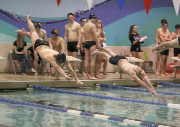 The Sumner Spartans swim team took on the Enumclaw Hornets Jan 22 in Sumner.