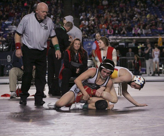 Freshman Brandon Kaylor won the 3A state title Saturday in the 106 weight class at the 2015 Mat Classic in the Tacoma Dome.