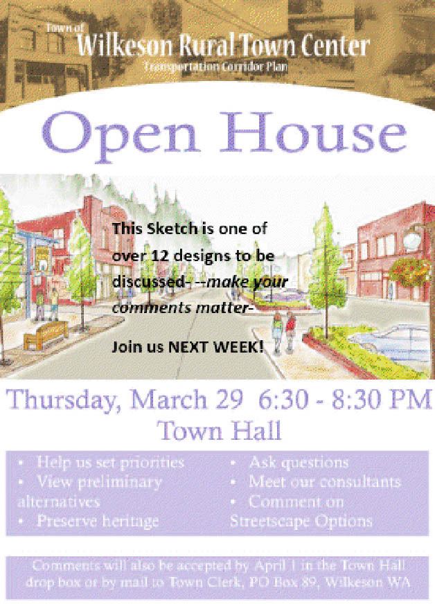 Wilkeson town hall center open house Thursday.