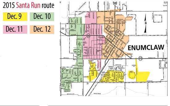 Santa to visit neighborhoods Dec. 9 - 12