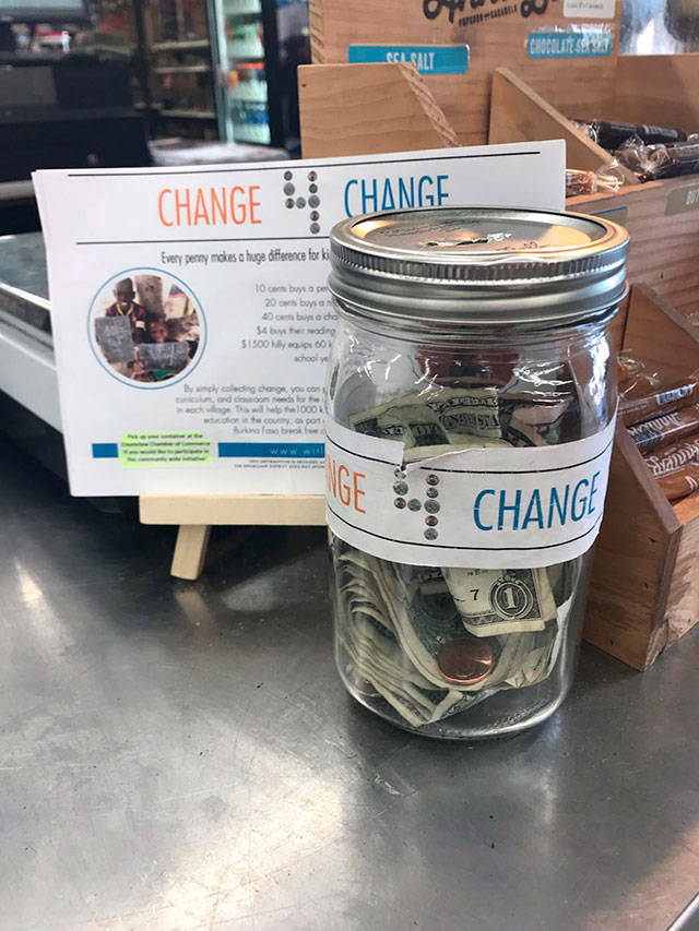 Enumclaw raised than $6,000 in change to support students in Burkino Faso, Africa. Submitted photo