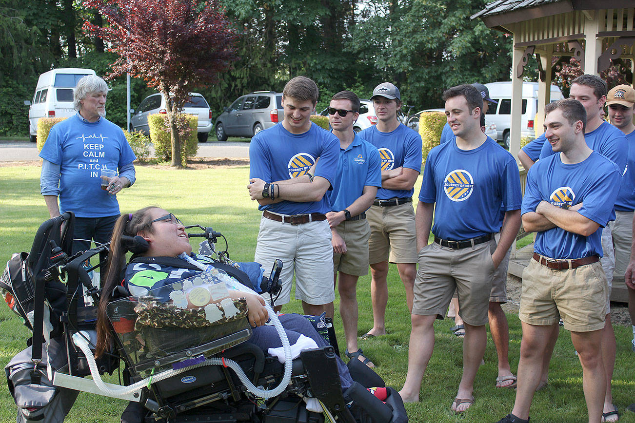 Cross-country cyclists make first stop in Enumclaw