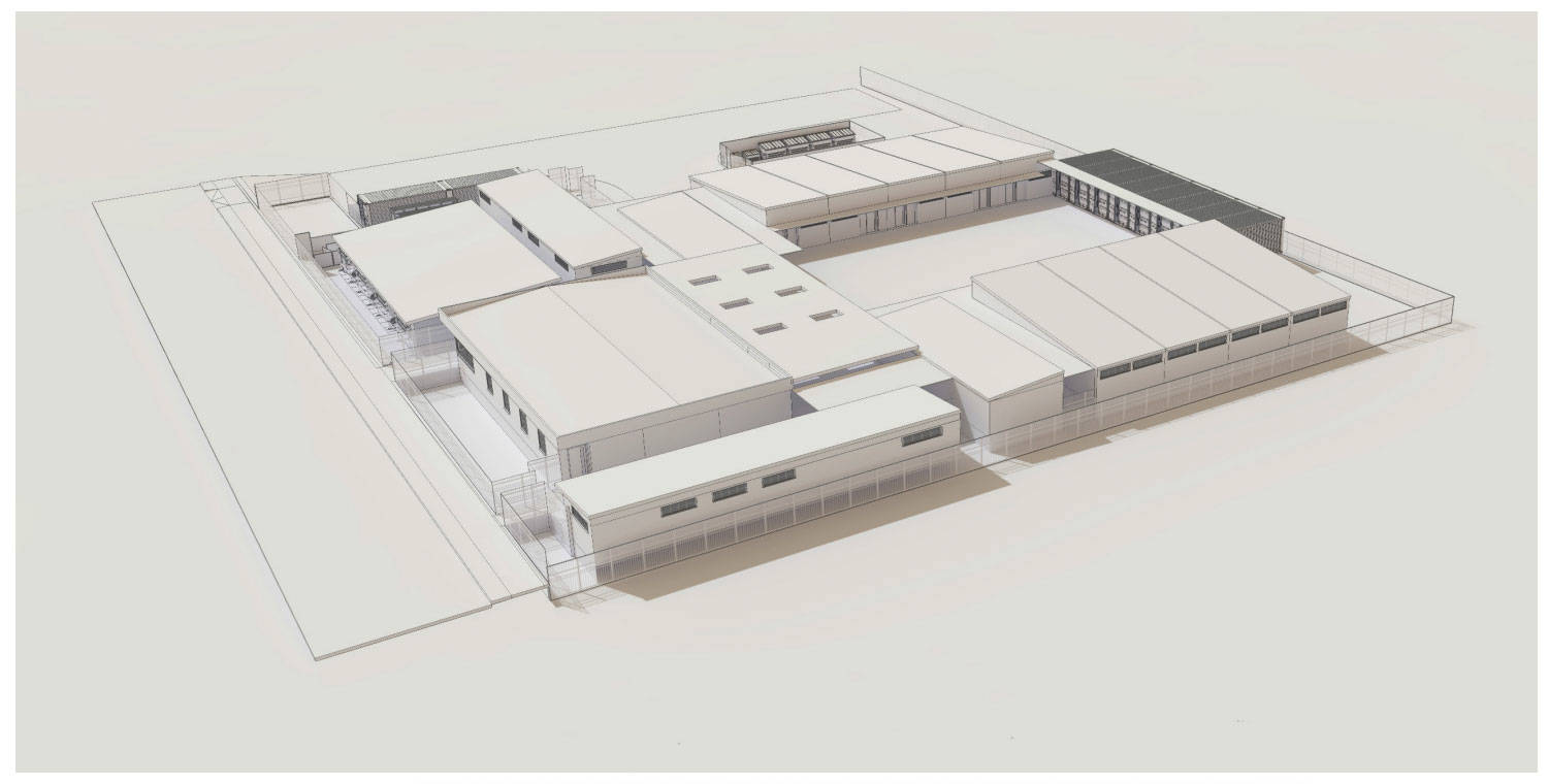 Architectural rendering of a modular congregate shelter. Modular housing is a type of dwelling where the components are manufactured in one location, then assembled at another location. Courtesy of kingcounty.gov.