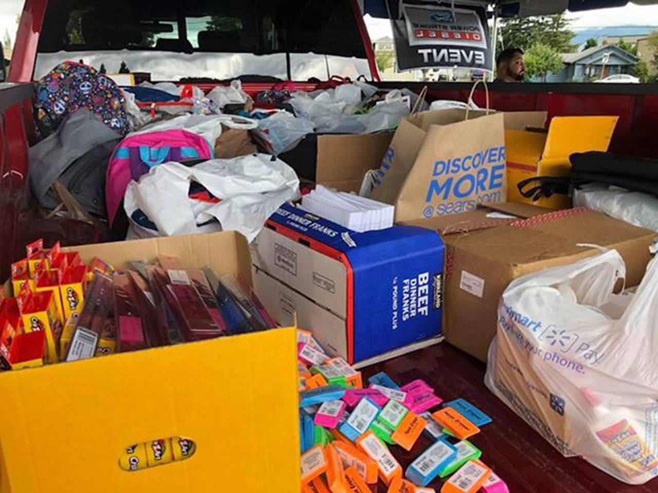 Last years Fugate Ford Truck Show and School Supply Fundraiser helped fill 275 backpacks fro local school kids. Photo courtesy Jennifer Westby