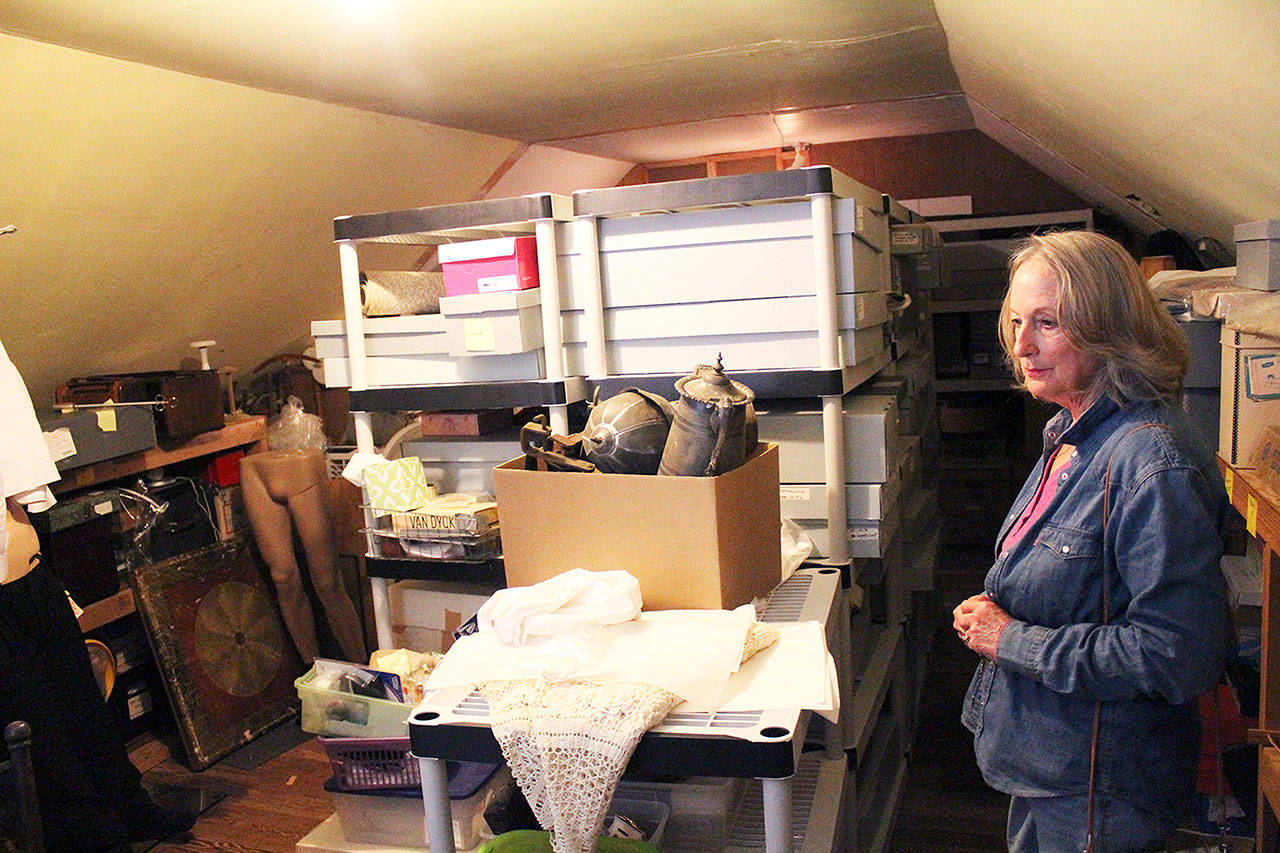 The Buckley Foothills Museum is in dire need of office space and storage; pictured above is their attic storage, which is difficult to maneuver around in. It’s the museum’s hope that a new building can alleviate some of this burden. Photo by Ray Miller-Still