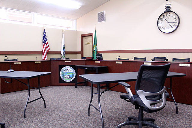 The Black Diamond City Council chambers will be empty for the next few weeks. Photo by Ray Miller-Still