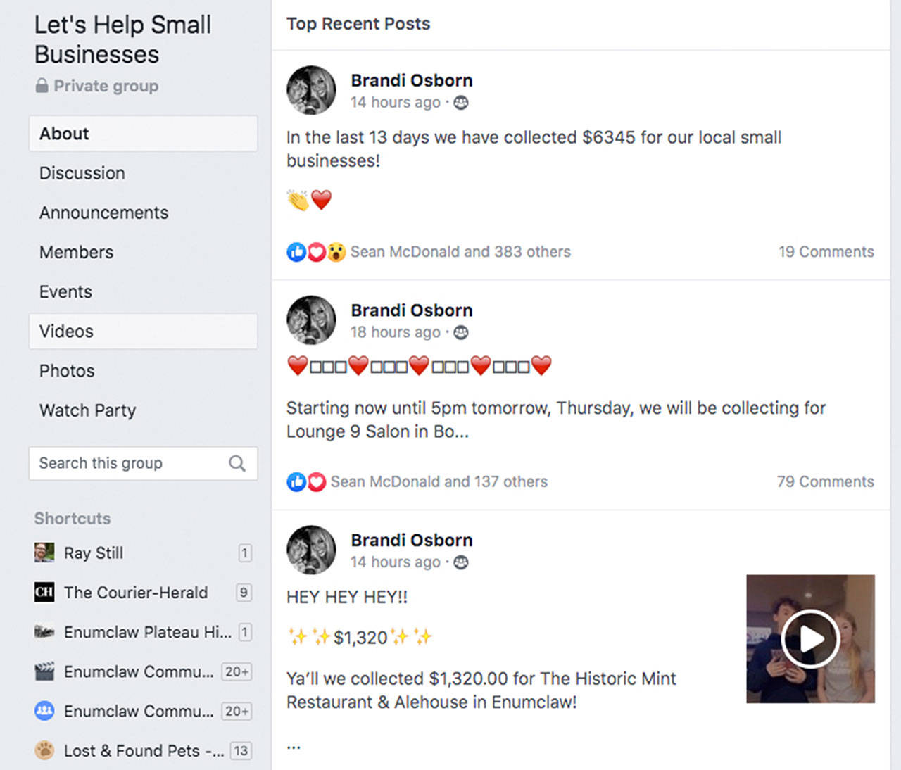 Local Facebook group aims to support local businesses