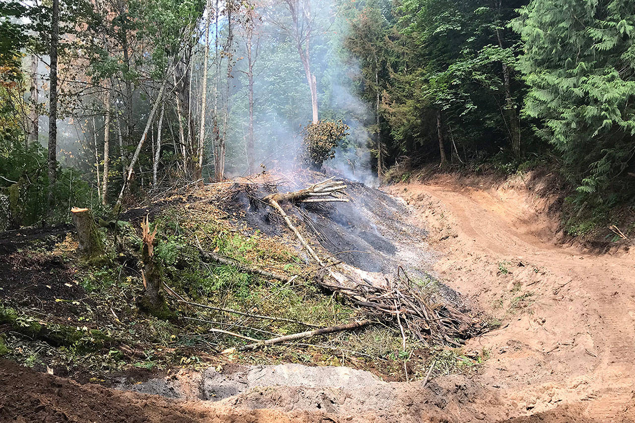 A pile of coal tailings sat for nearly 100 years without causing any difficulty. Now, a handful of agencies - from local to federal - have become involved in putting out a smoldering fire. Photo courtesy Department of Natural Resources