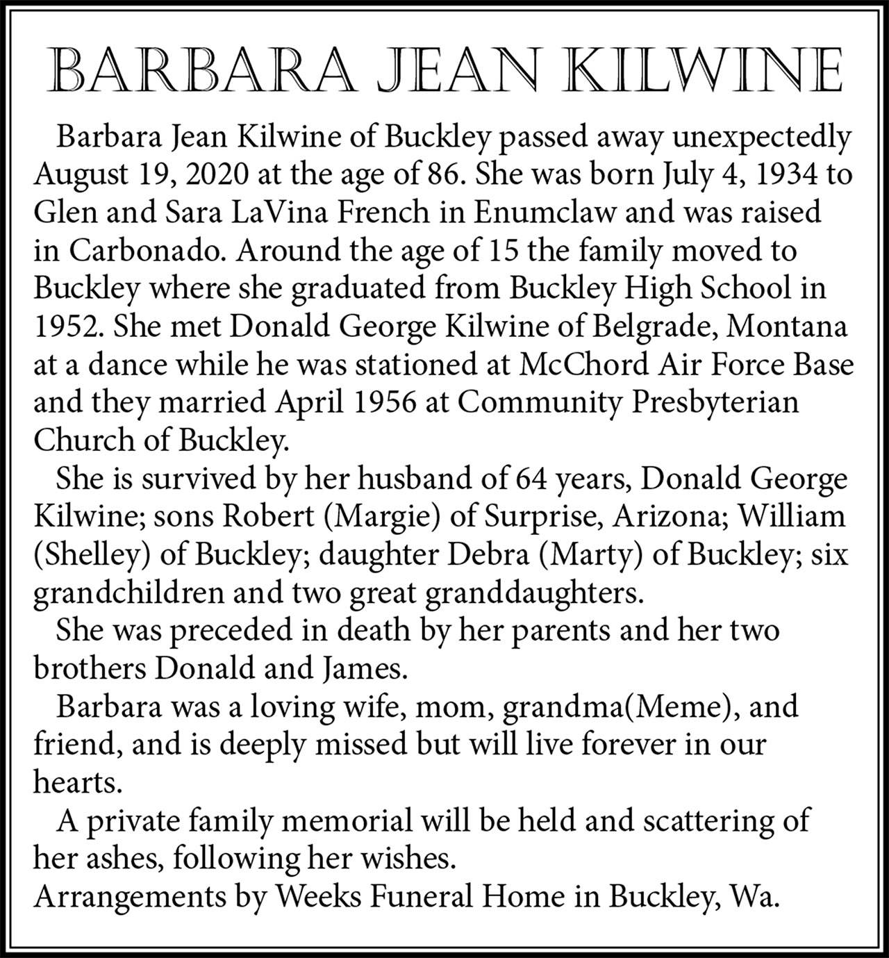 Barbara Kilwine