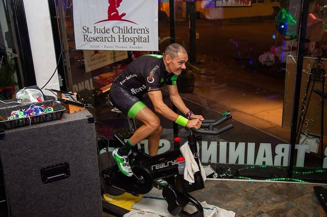 Francisco Pons cycled for 24 hours straight last year for his 56th birthday and raised money for the St. Jude’s Children’s Research Hospital. This year, his 24-hour marathon will be raising money for the local non-profit Cancer Cartel. Submitted photo