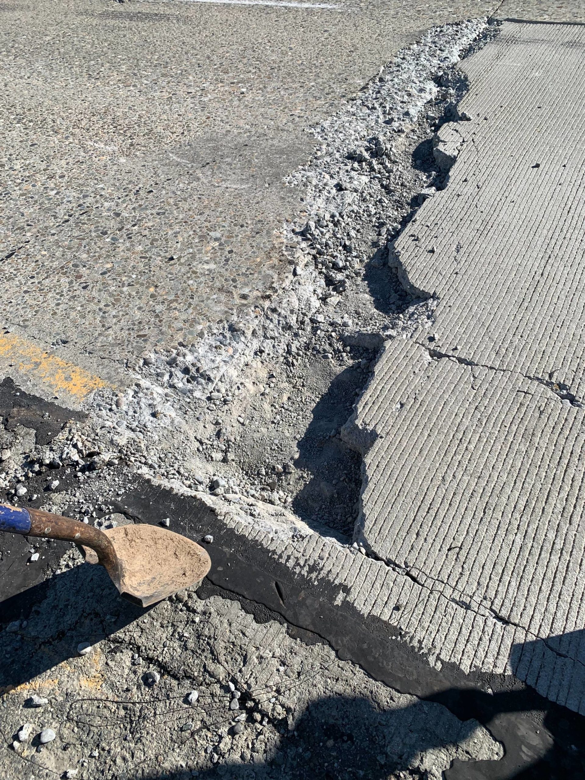 I-90 is experiencing pavement buckling in places because of the extreme heat. Two left lanes are closed eastbound, five miles east of North Bend. Use the right lanes and reduce your speed. Courtesy photo, WSDOT.