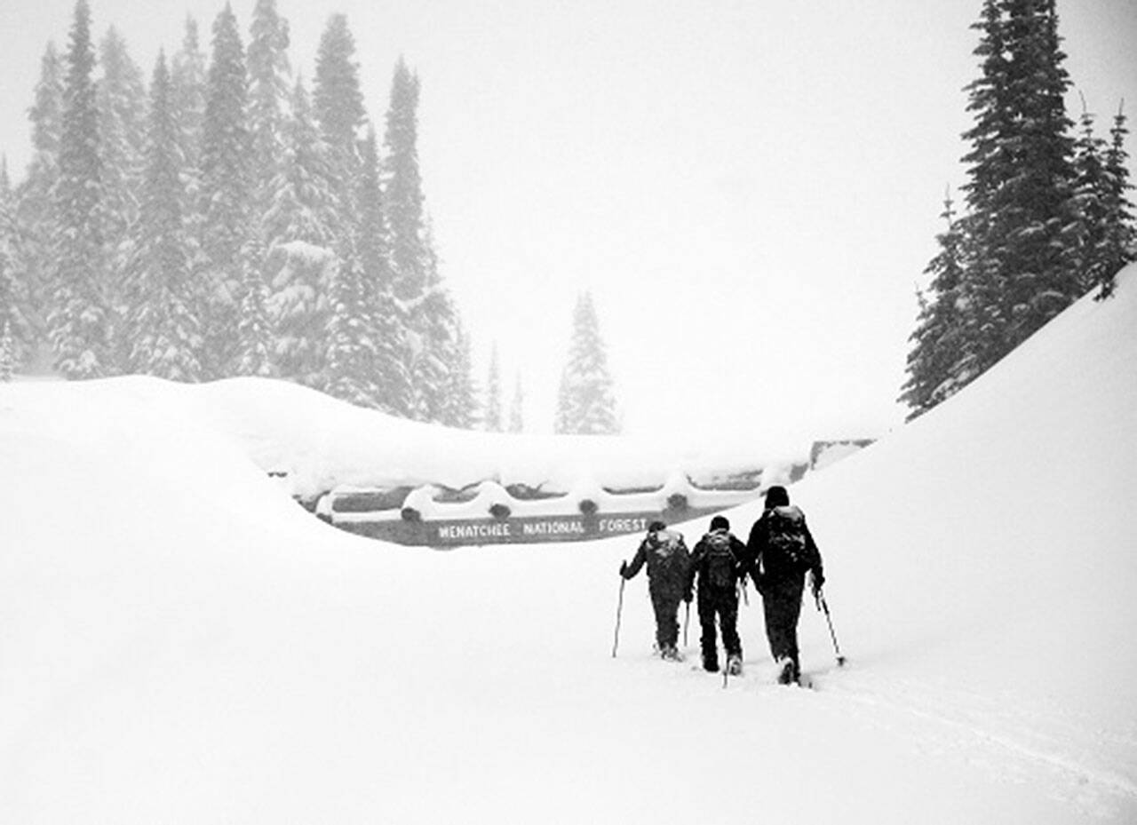 According to the Washington State Department of Transportation, it takes around 3,000 hours for snow crews to clear two billion cubic yards of snow to re-open the passes every year. Photo courtesy WSDOT