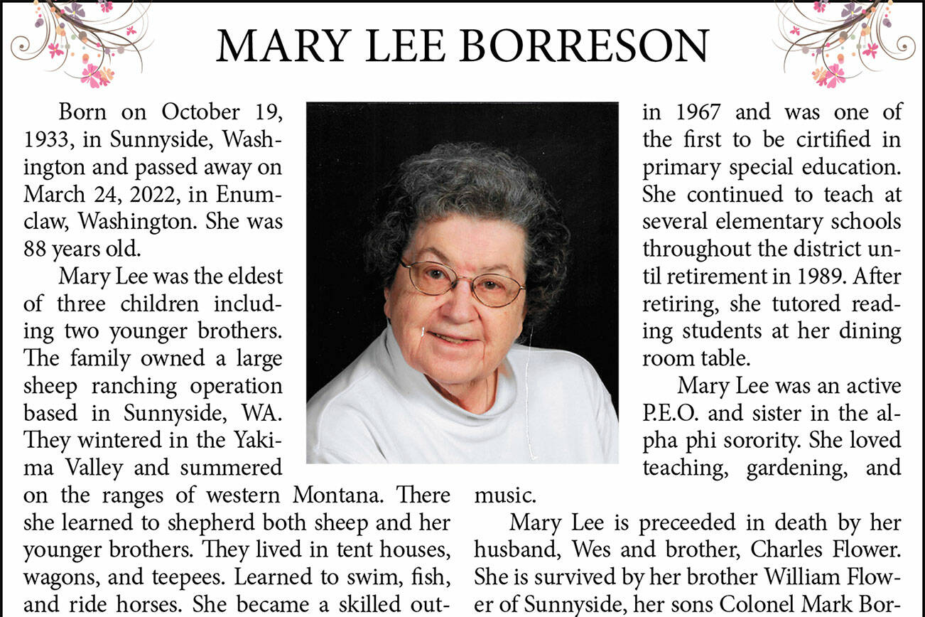 Mary Lee Borreson