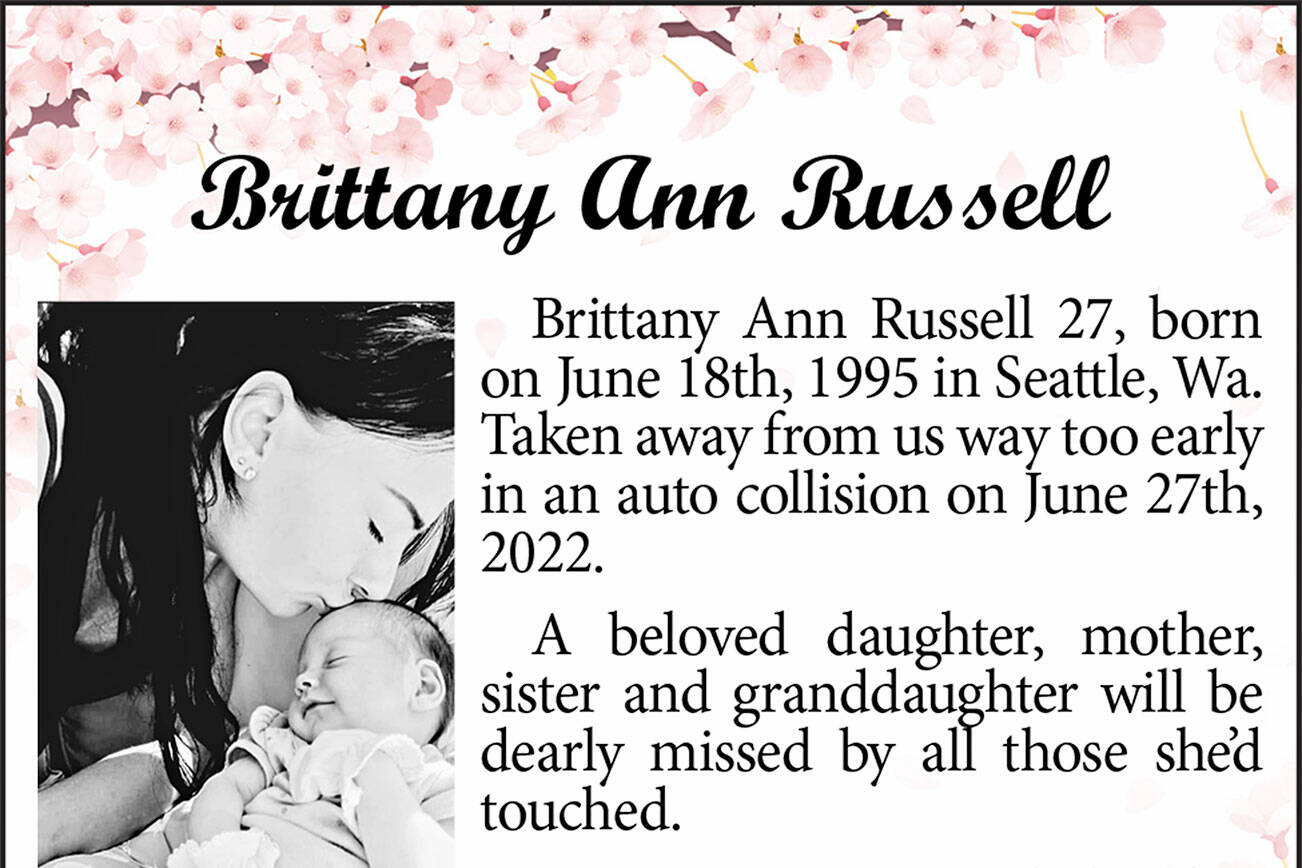 Brittany Ann Russell died June 27, 2022 at the age of 27.