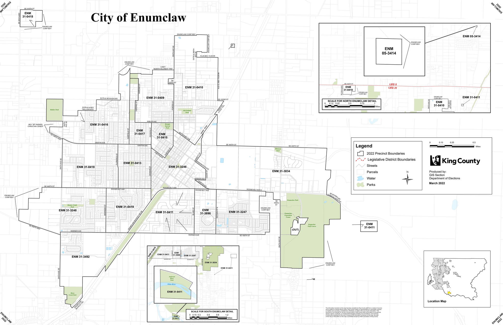 Precinct map of Enumclaw.