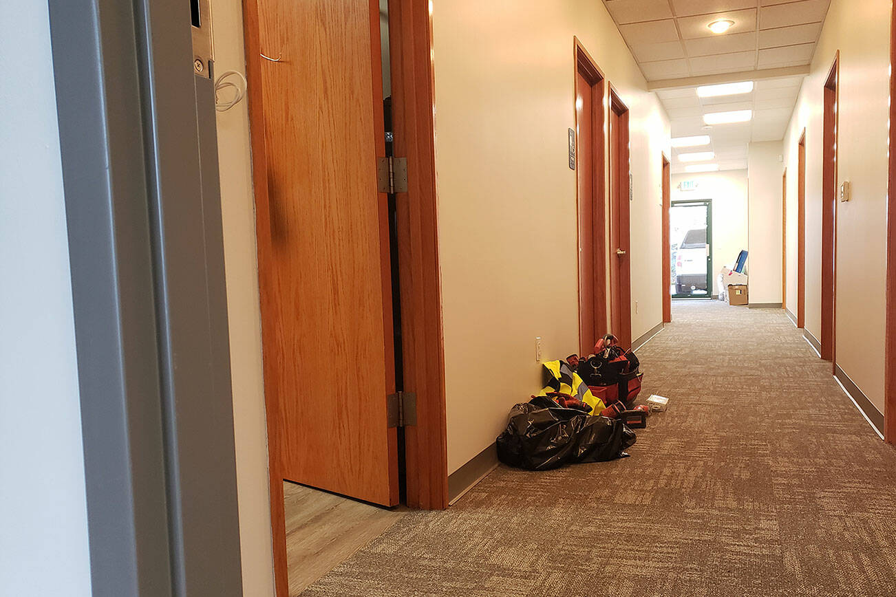 Enumclaw Fire Department administration’s new offices, located at 2884 Griffin Avenue, used to be a physical therapy office. The offices are still being fitted for the department; all services are still being done at the department headquarters on Well Street. Photo by Ray Miller-Still