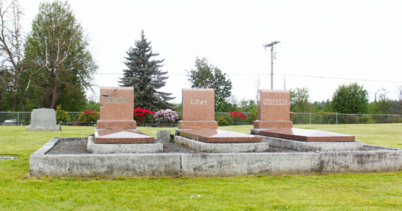 Photos by Ray Miller-Still
The graves of Frank Steveson, Mary Stevenson, and Mary’s father, Joseph Fell, are falling apart, and the Black Diamond Daughters of the Revolution (the Mary Fell Stevenson chapter) wants to restore them.