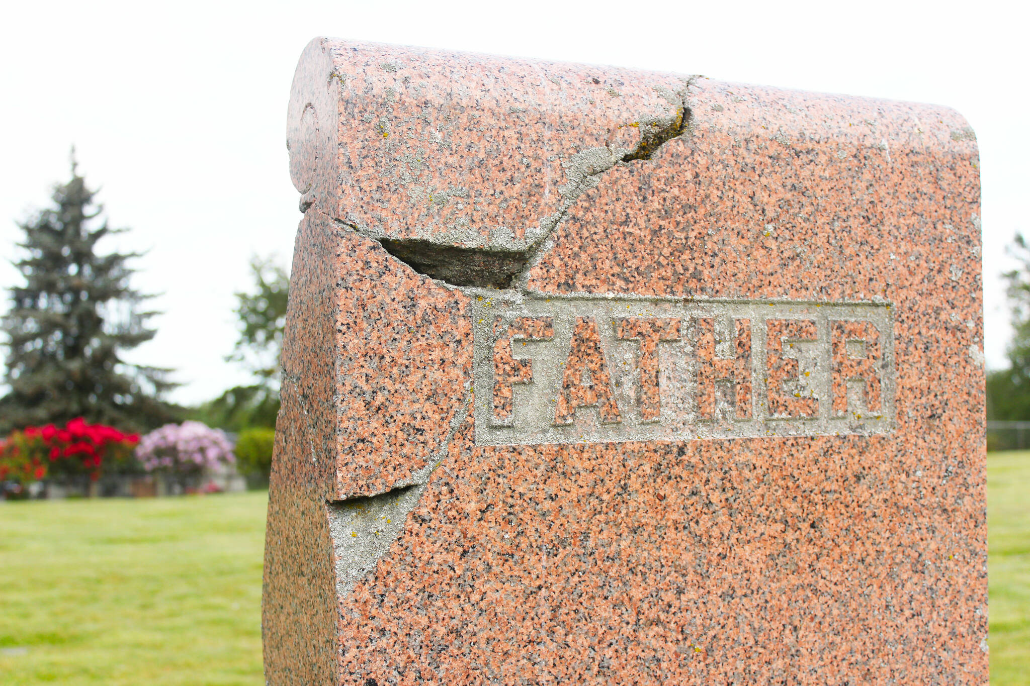 The graves of Frank Steveson, Mary Stevenson, and Mary’s father, Joseph Fell, are falling apart, and the Black Diamond Daughters of the Revolution (the Mary Fell Stevenson chapter) wants to restore them. Photos by Ray Miller-Still