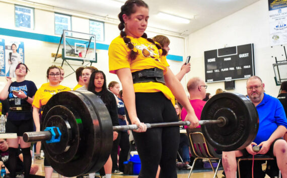 Contributed photo
Pictured is Joscelyn Barenaba deadlifting 300 pounds.