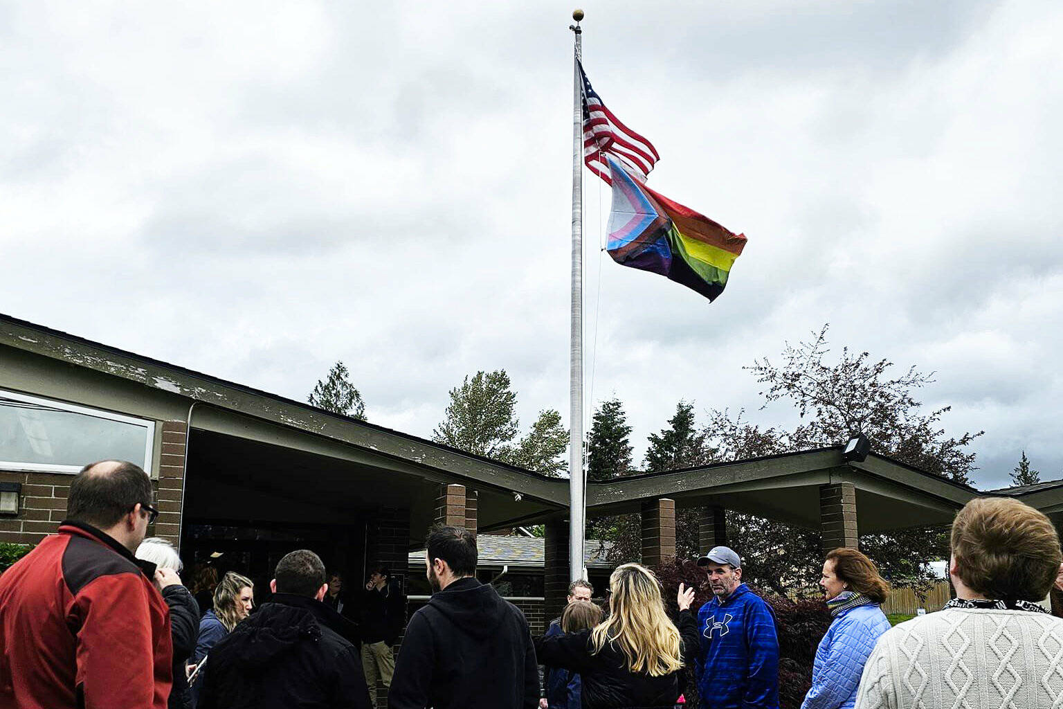 The city of Black Diamond had a Pride Flag raising ceremony on June 3. Photo courtesy Kristiana de Leon