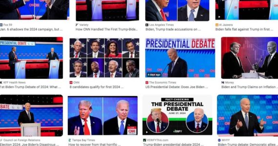 Joe Biden and Donald Trump participated in a debate June 27, 2024. (Screenshot from Google Images)