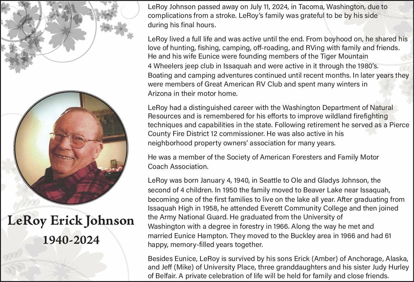 Obit for LeRoy Johnson