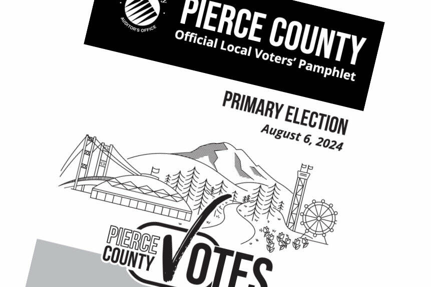 While physical voters pamphlets in Pierce County has been delayed for several cities, you can access it online at piercecountywa.gov/328/Elections. Screenshot