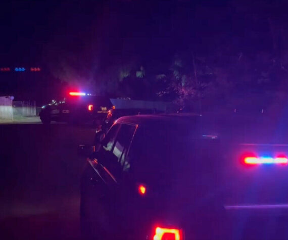 Pierce County Sheriffs Department vehicles outside the home of where a deputy-involved shooting occurred. Screenshot