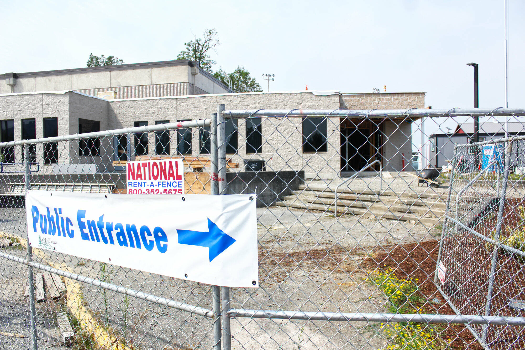 Photo by Ray Miller-Still
Work on the Enumclaw pool — a new roof, entry way, party room and more — should be completed in September.