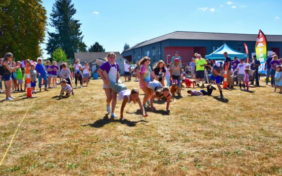 Kids playing field games during Black Diamond Labor Days. Photo courtesy Debbie Page