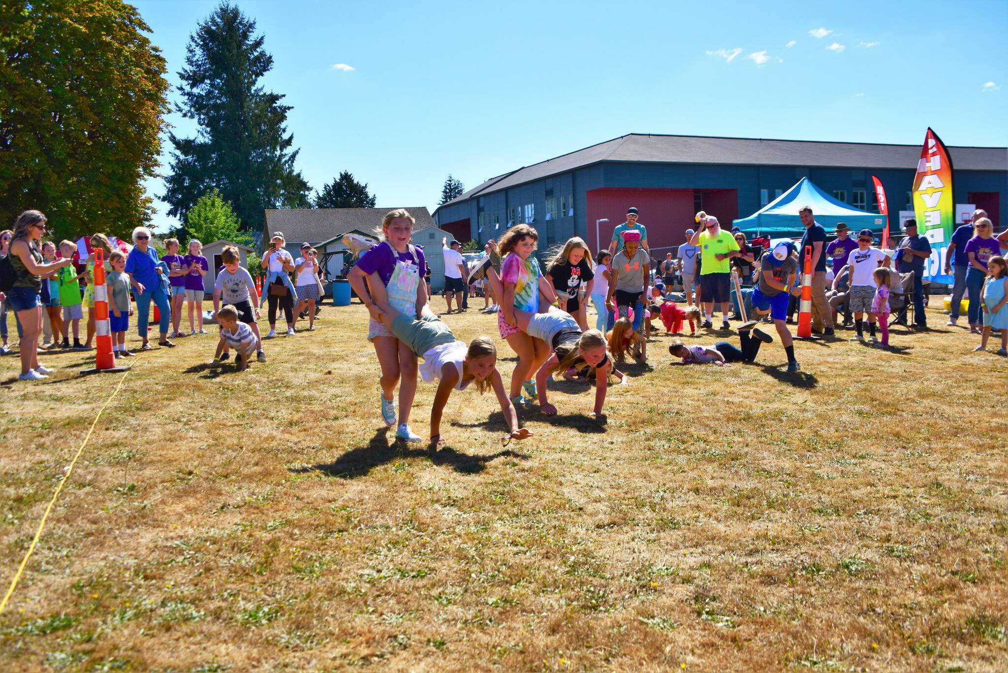 Kids playing field games during Black Diamond Labor Days. Photo courtesy Debbie Page