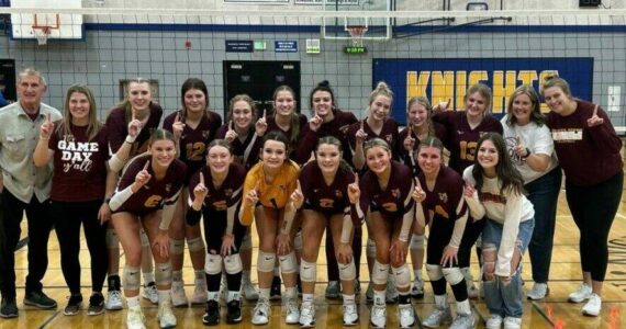 Contributed photo
The WRHS volleyball team netted a state competition berth after winning districts last year. Pictured is Kianna Rohner (No. 12), Emery Stevenson (No. 5), Taylor Arnold (No. 4), Jordyn Kaelin (No 6), and Isabella Fioretti (No. 3).