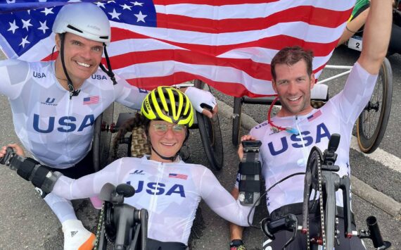 Team USA rally hand bikers Travis Gaertner,  Katerina (Kate) Brim, and Matt Tingley. Courtesy photo