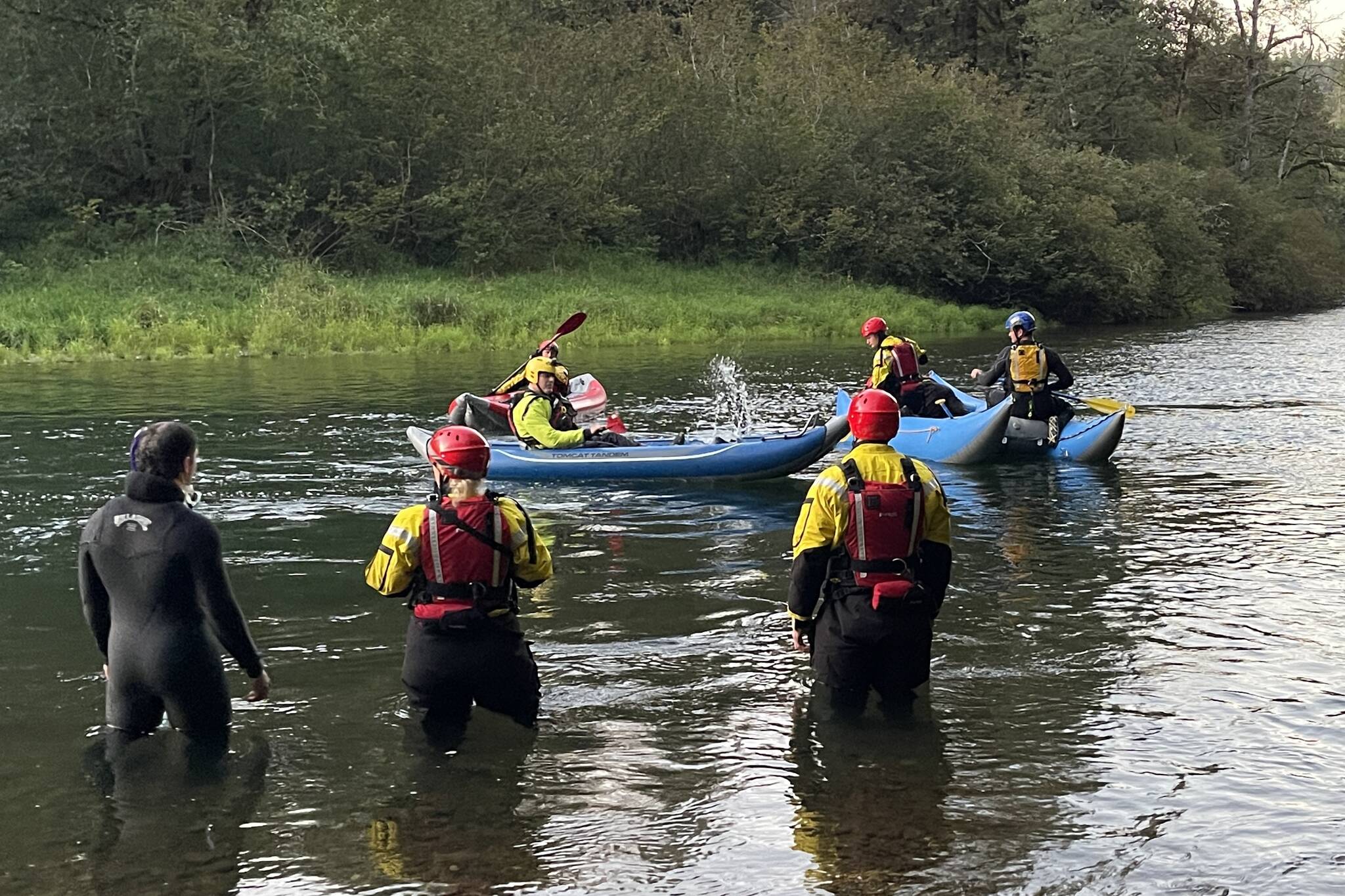 Swimmers, kayaks, and a Guardian One helicopter were unable to rescue Juan Martinez from downing on Sept. 21. Image courtesy Puget Sound Fire