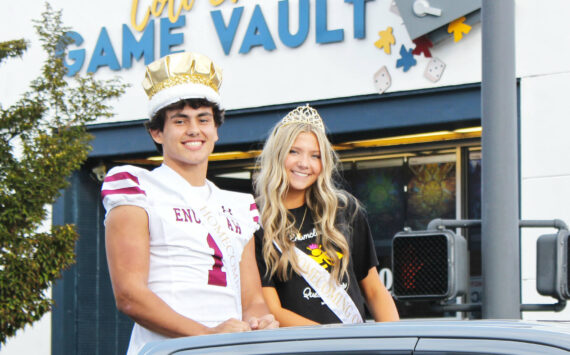 Downtown Enumclaw closed last Friday for the annual Homecoming Parade, featuring floats put together by the classes of 2025 through 2028 and Homecoming royalty, including Queen Ellie Trulson and King Cooper Rodarte. Photos by Ray Miller-Still