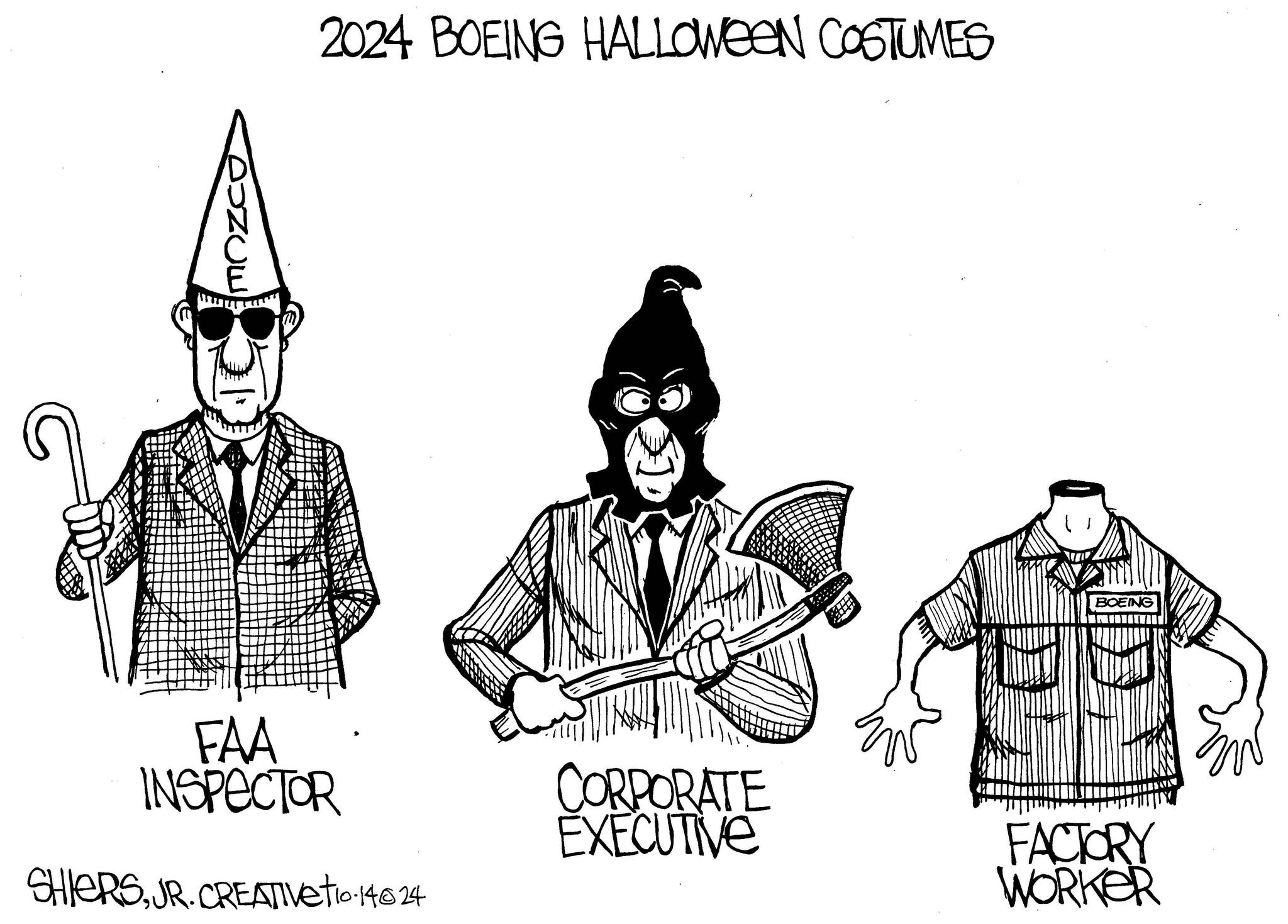 Frank Shiers, Jr. is a longtime King County resident and has drawn political cartoons for over forty years. He creates at least four cartoons a week, which are published in a dozen newspapers.