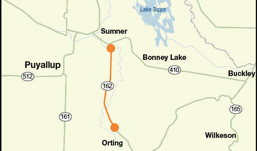 The study of State Route 162 from SR 410 south to west of the city limits of Orting has begun. It will look at existing conditions in the corridor and develop recommendations to improve mobility, safety, and decrease emergency response times. Image courtesy Washington State Department of Transportation