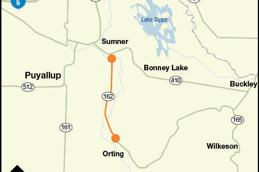 The study of State Route 162 from SR 410 south to west of the city limits of Orting has begun. It will look at existing conditions in the corridor and develop recommendations to improve mobility, safety, and decrease emergency response times. Image courtesy Washington State Department of Transportation