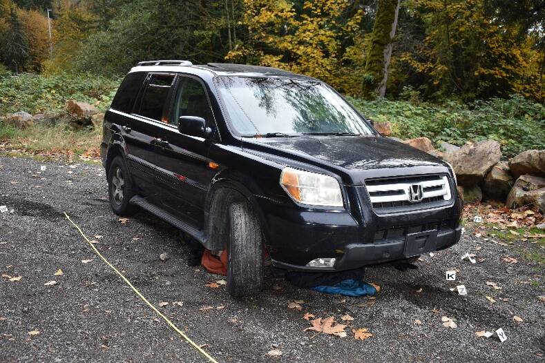 Detectives are seeking anyone with information on the 2006 Honda Pilot with Pennsylvania plates. Photo courtesy the Washington State Patrol