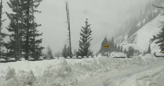 Chinook Pass (pictured here) and Cayuse Pass are closed for the year. Photo courtesy Washington State Department of Transportation